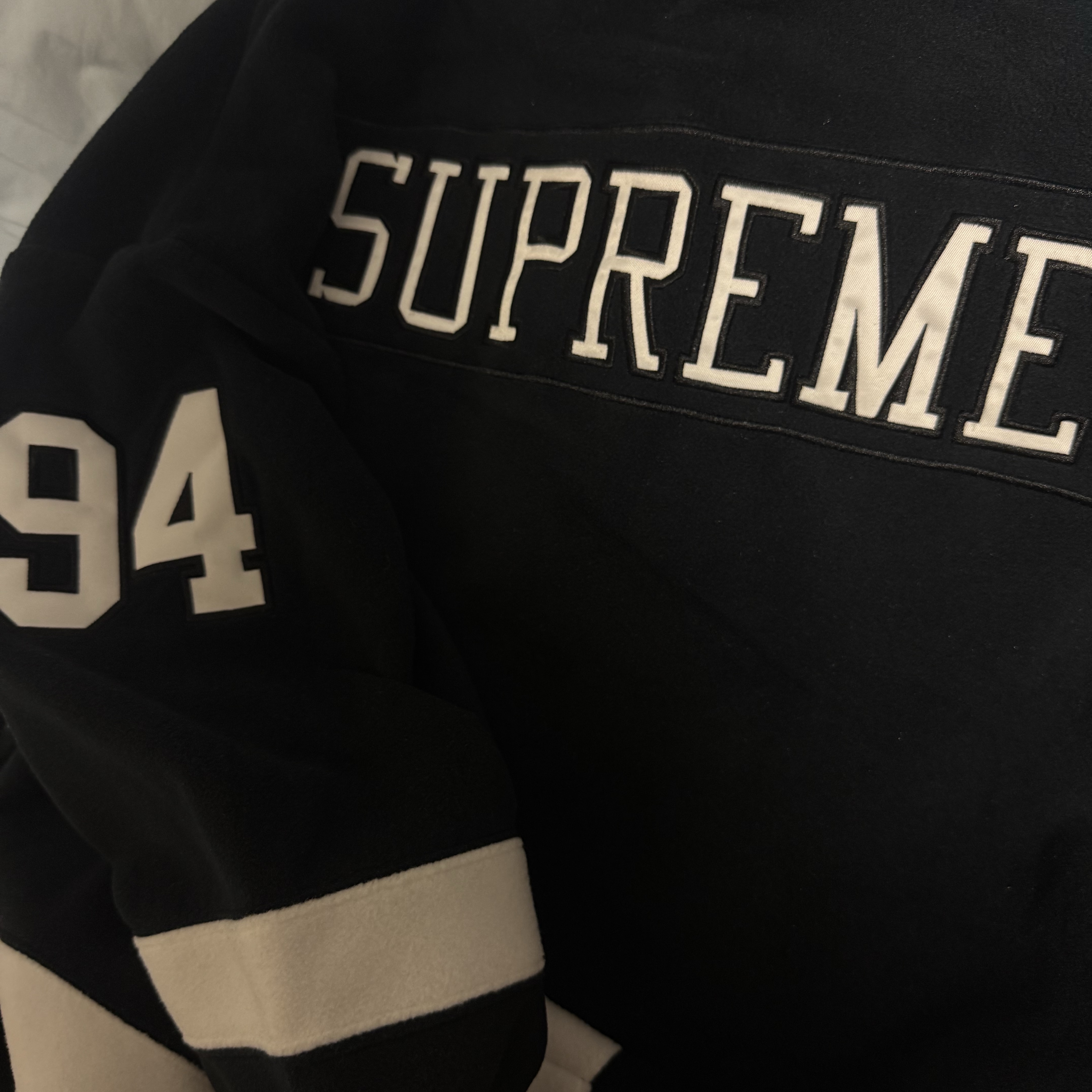 Supreme Polartec Hooded Hockey Jersey Black - 25FW 착용 스타일 - 4