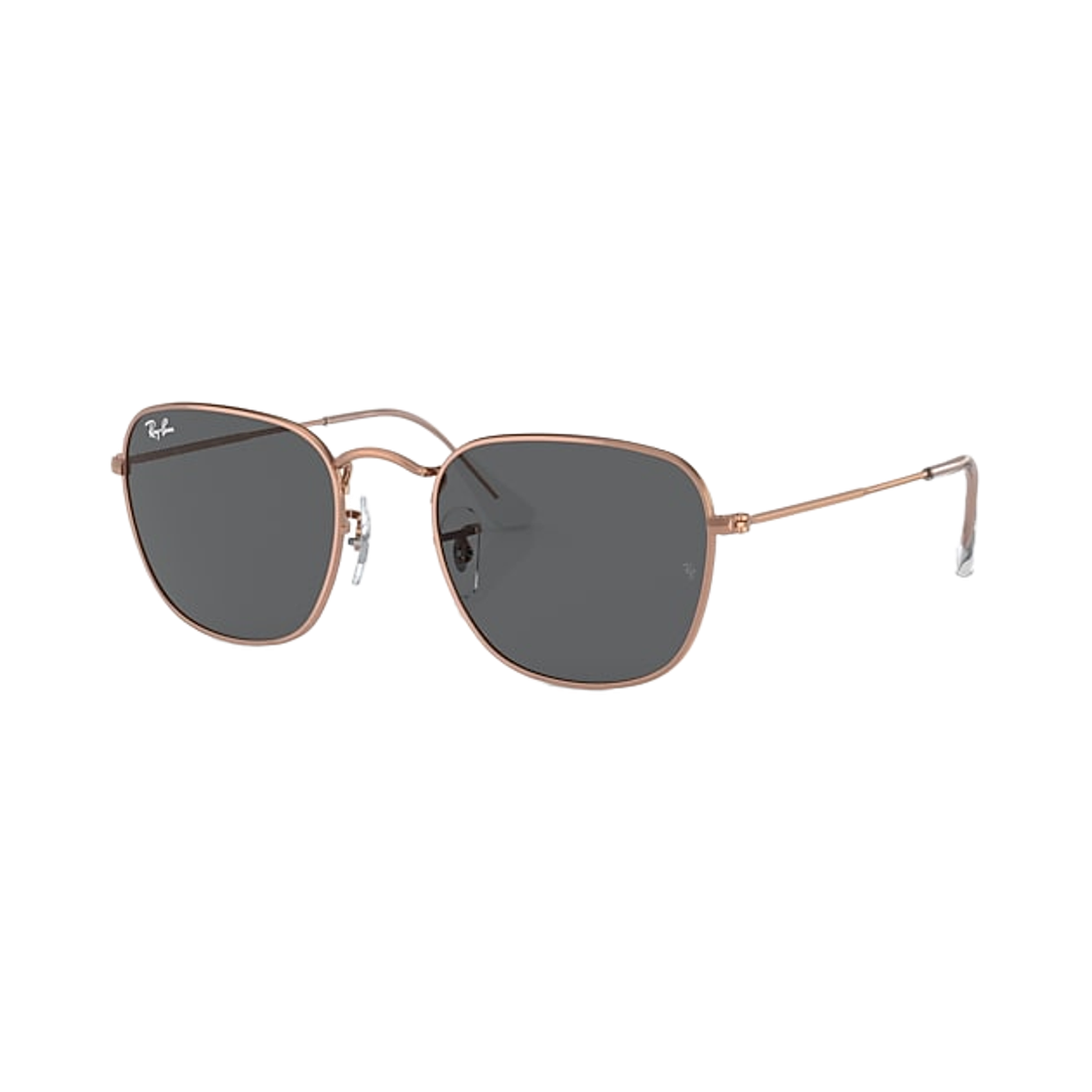 RB3857-9202B1 Ray-Ban Frank Polished Rose Gold Frame Dark Grey Lense Adjustable Nosepads