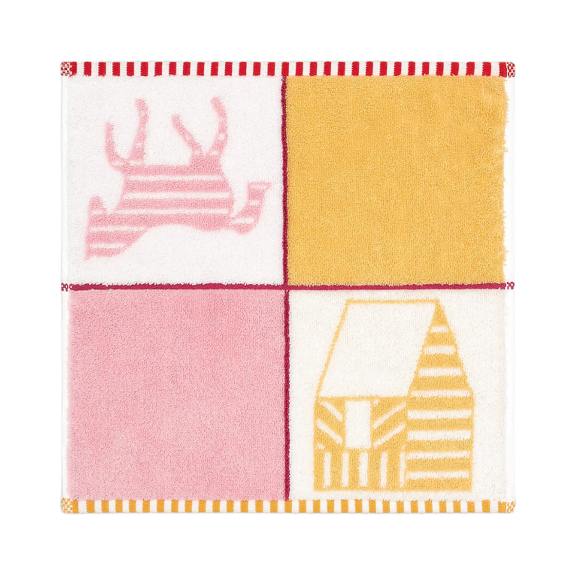 에르메스 레 까반 워시클로스 로즈 죤(Hermes Les Cabanes Washcloth Rose Jaune)