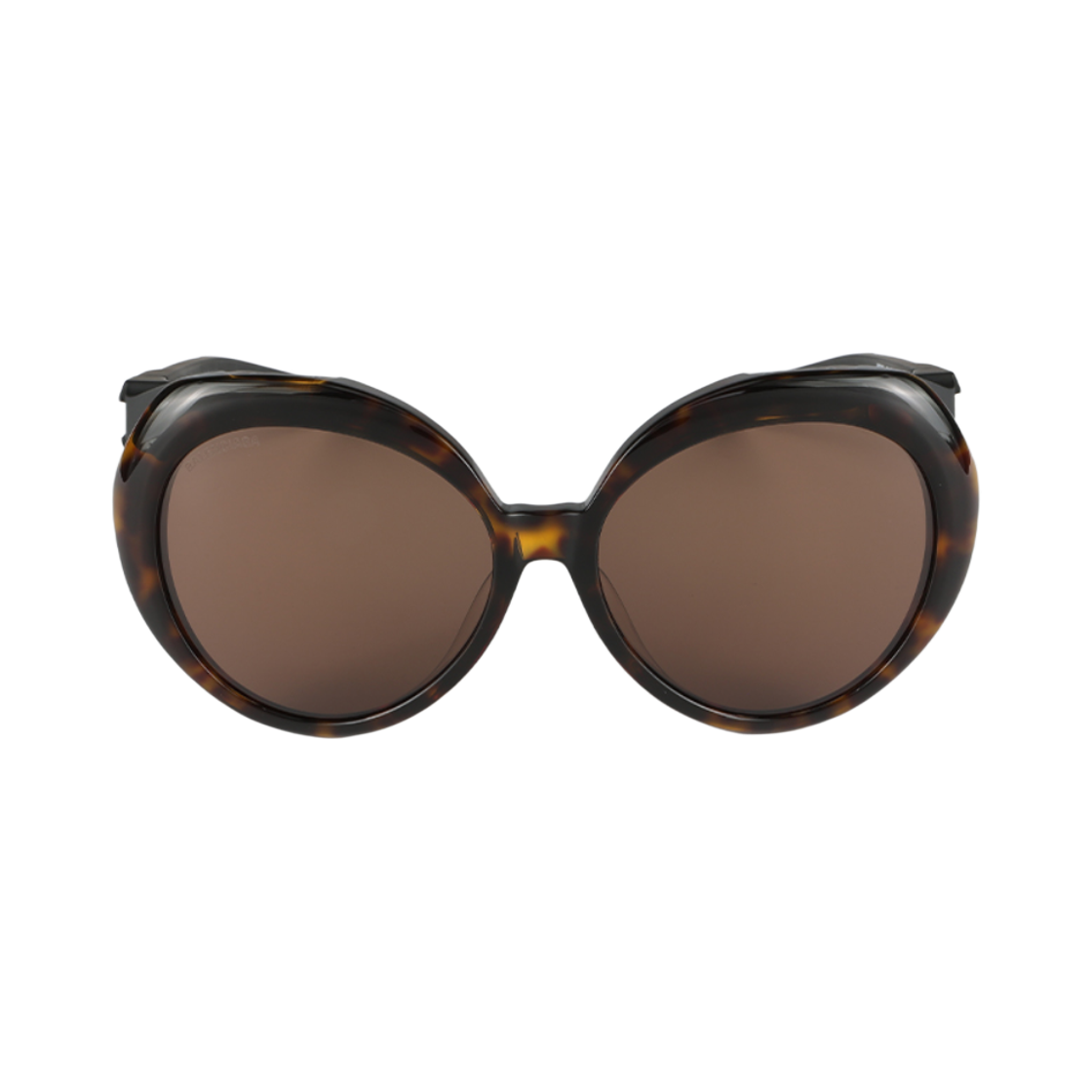 BB0024SA001 Balenciaga Round Oval Sunglasses Havana Brown