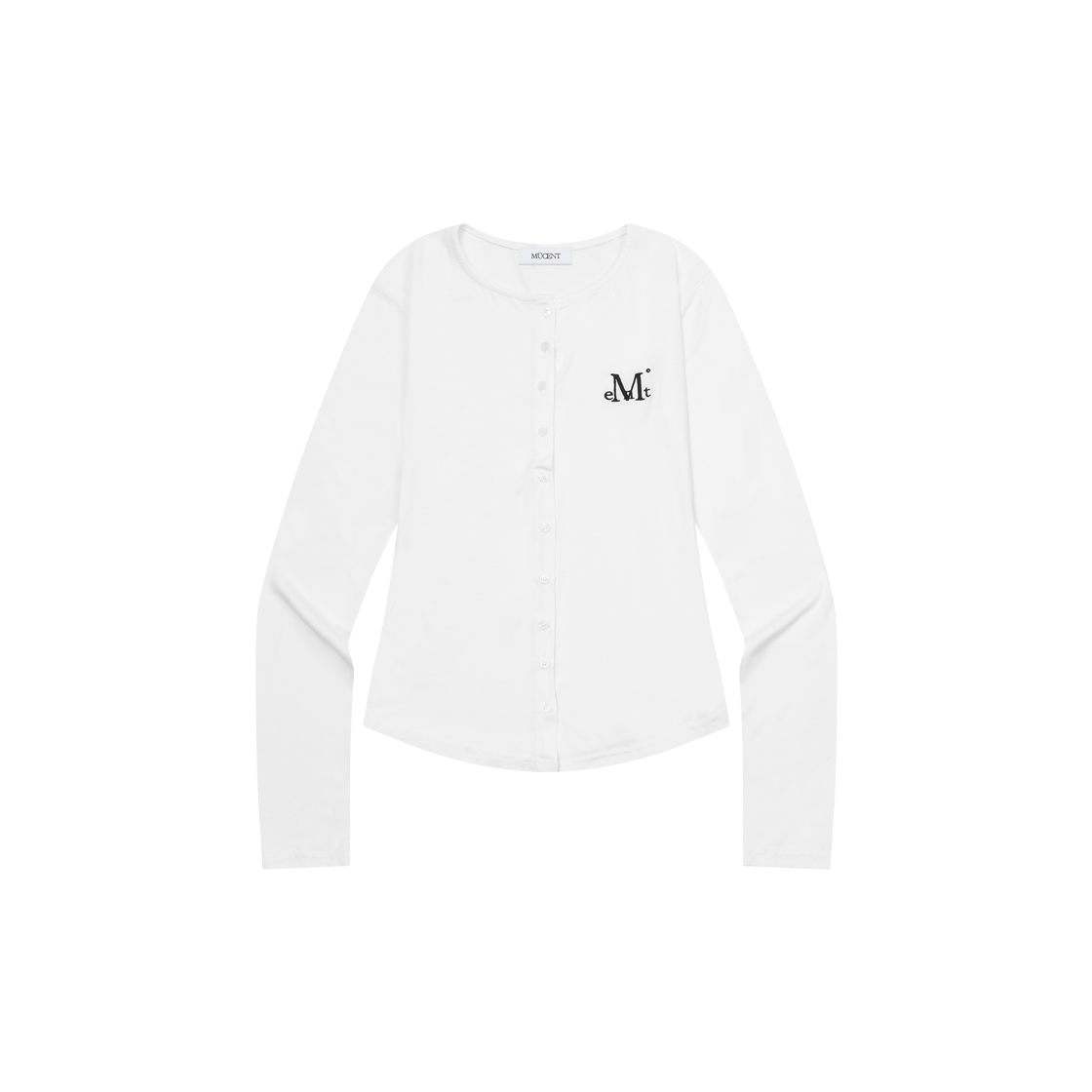 무센트 안즈 슬림핏 라운드넥 굴림 가디건 (5컬러) 화이트(MUCENT Anz Slim Fit R-Neck Cardigan (5Color) White)