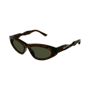 (W) Balenciaga Cat Eye Sunglasses Havana Green