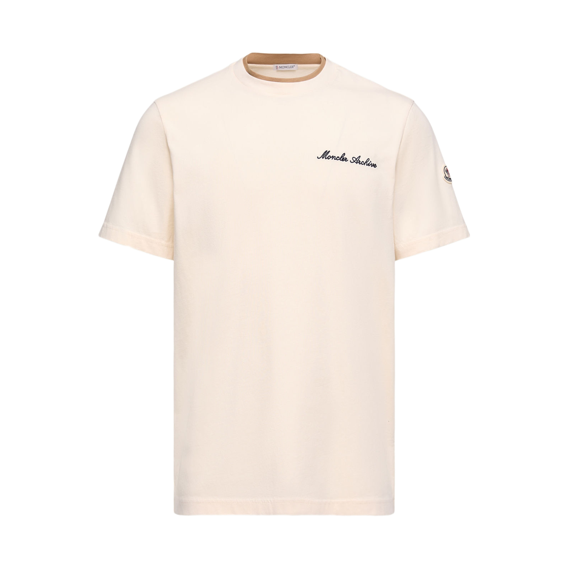 L1-091-8C00015-89AYY-060 Moncler Logo Embroidered Cotton T-Shirt White - 26SS
