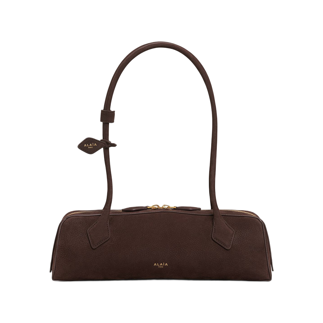 알라이아 르 테켈 미디움 레더 숄더백 브라운 골드(Alaia Le Teckel Medium Leather Shoulder Bag Brown Gold)