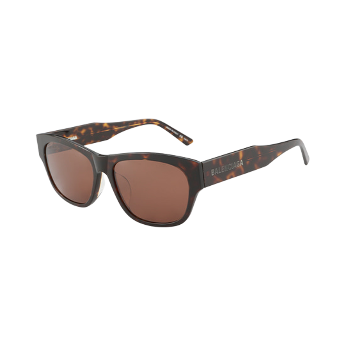 BB0164S002 Balenciaga Square Rectangle Sunglasses Havana