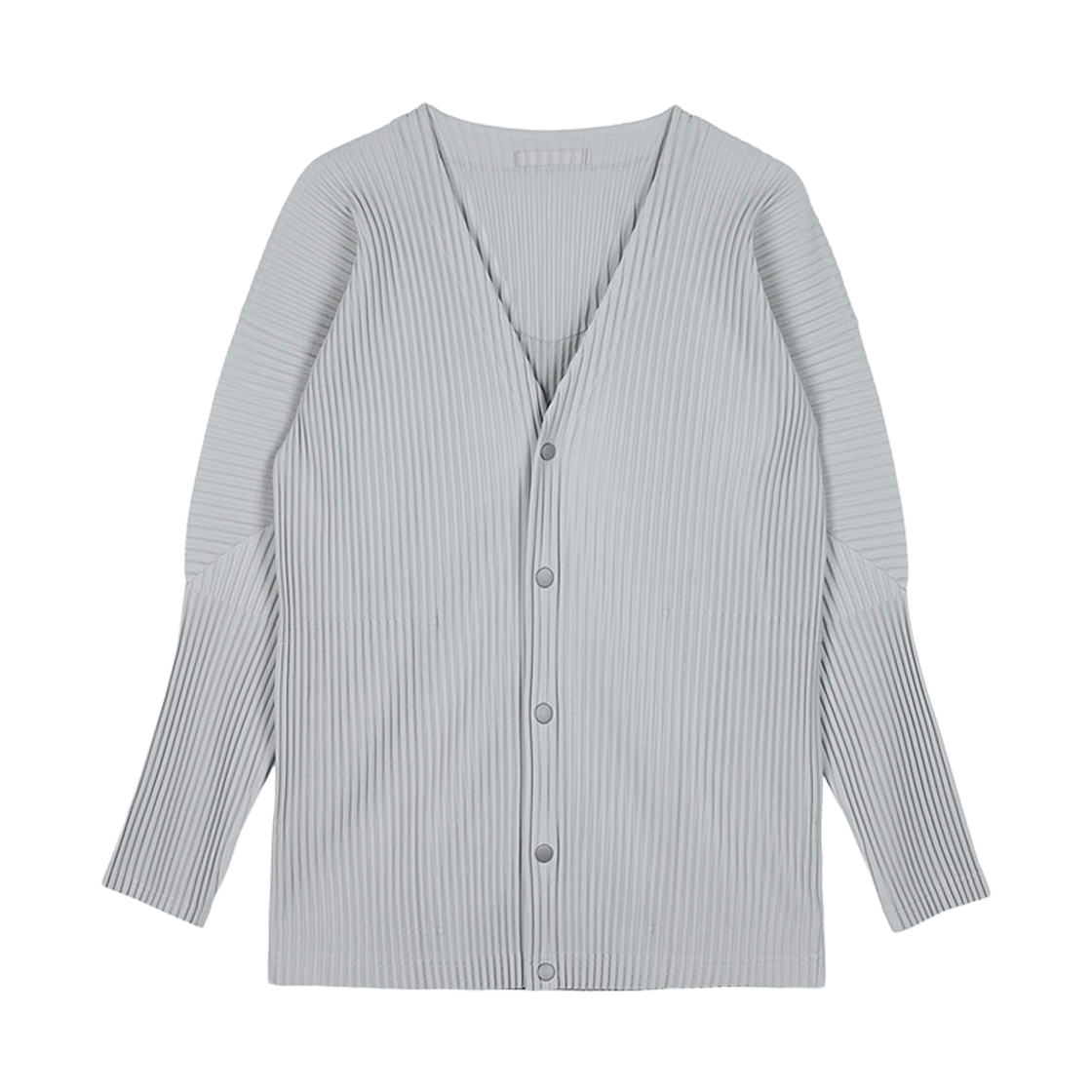 옴므 플리세 이세이 미야케 브이넥 버튼 가디건 라이트 그레이(Homme Plisse Issey Miyake V-Neck Buttons Cardigan Light Grey)