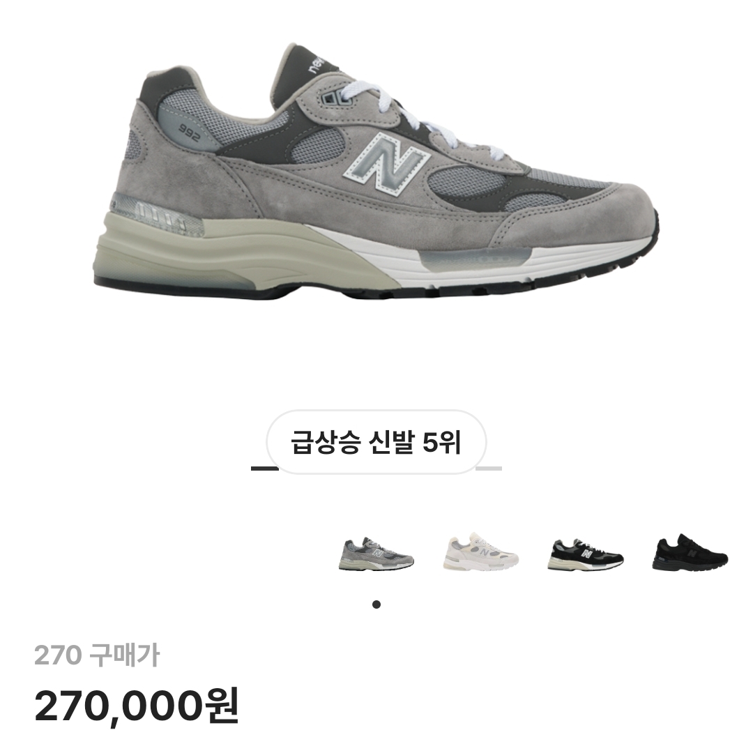 New Balance 992 Made in USA Core Grey Silver Metallic 착용 스타일