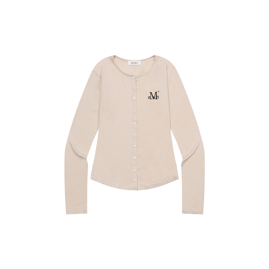 P0000BFX MUCENT Anz Slim Fit R-Neck Cardigan (5Color) Beige