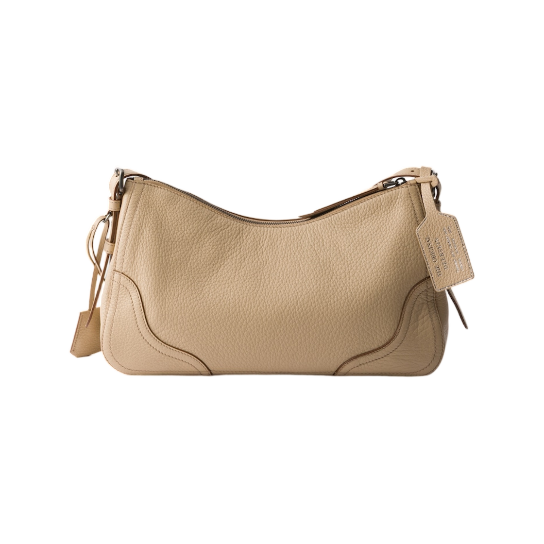 프라다 에이미 라지 레더 숄더백 샌드 베이지(Prada Aimee Large Leather Shoulder Bag Sand Beige) - 2