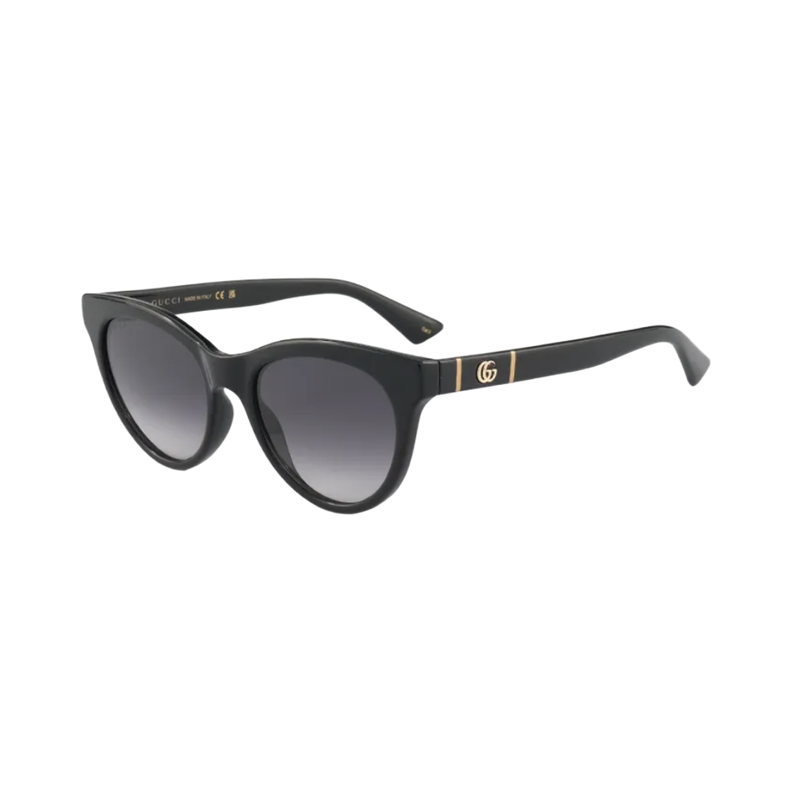 (W) 구찌 캣 아이 프레임 선글라스 블랙 그레이((W) Gucci Cat Eye Frame Sunglasses Black Grey)