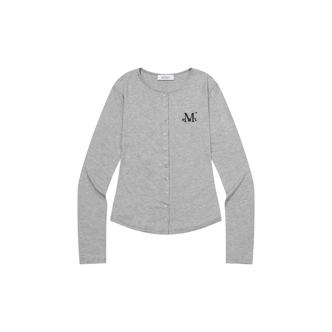 무센트 안즈 슬림핏 라운드넥 굴림 가디건 (5컬러) 그레이(MUCENT Anz Slim Fit R-Neck Cardigan (5Color) Gray)