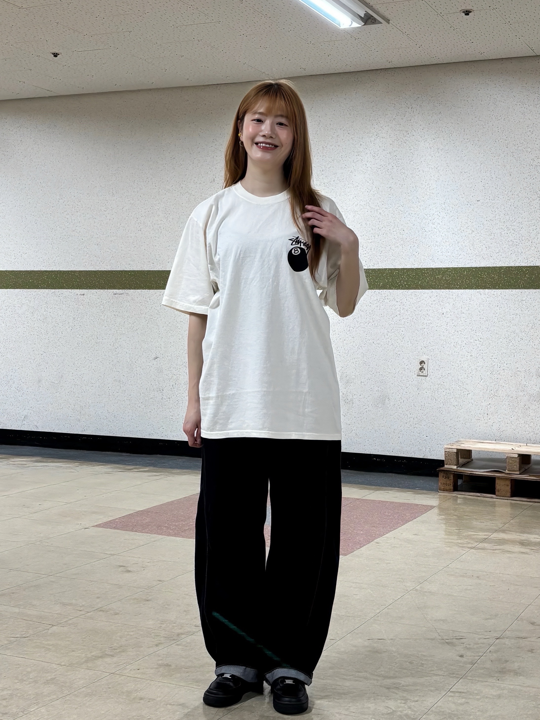 Stussy 8 Ball Pigment Dyed T-Shirt Natural, (W) Nike Air Force 1 '07 Low Triple Black 착용 스타일 - 9