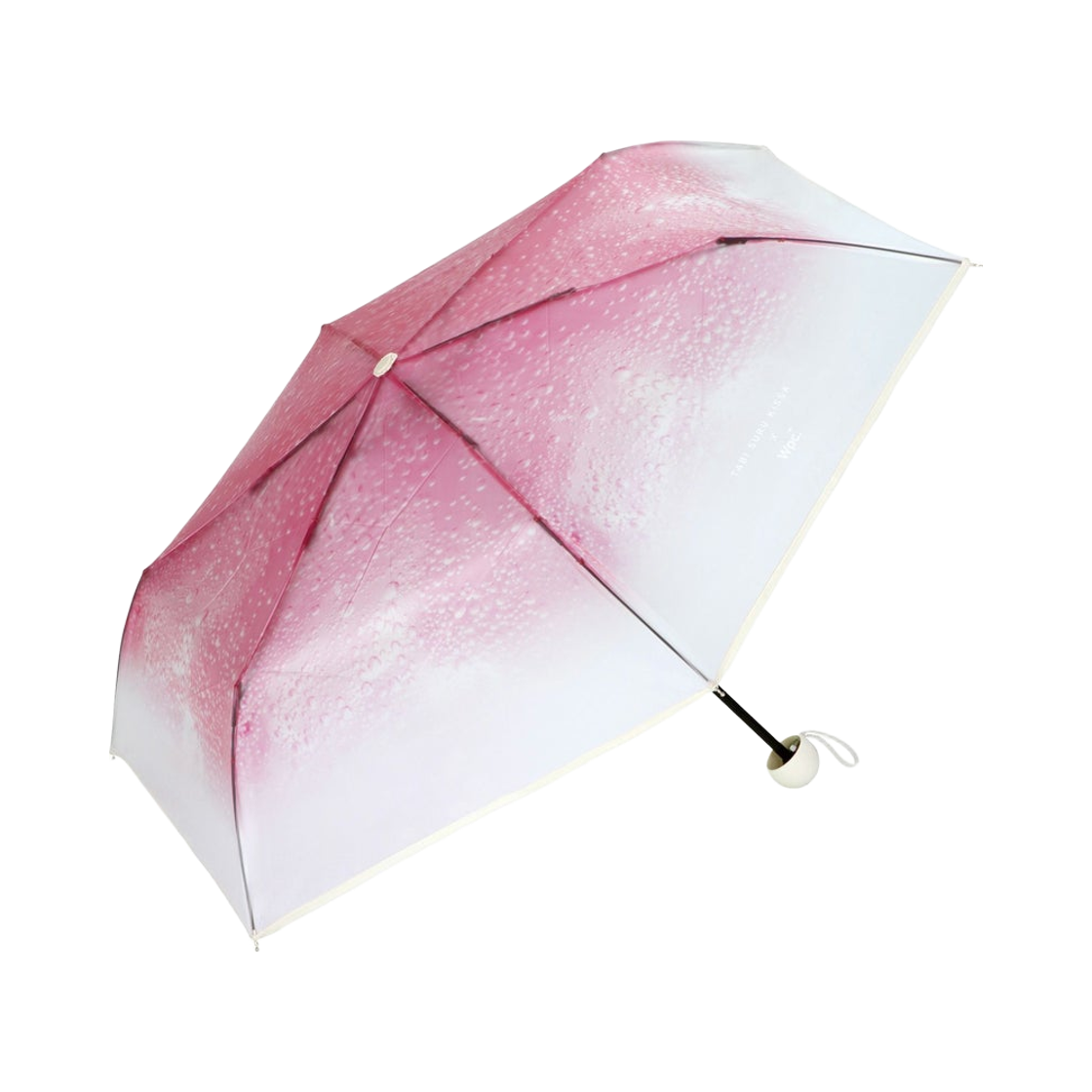 WPC x 타비 스루 킷사 크림 소다 폴딩 파라솔 핑크(WPC x Tabi Suru Kissa Cream Soda Folding Parasol Pink) - 2