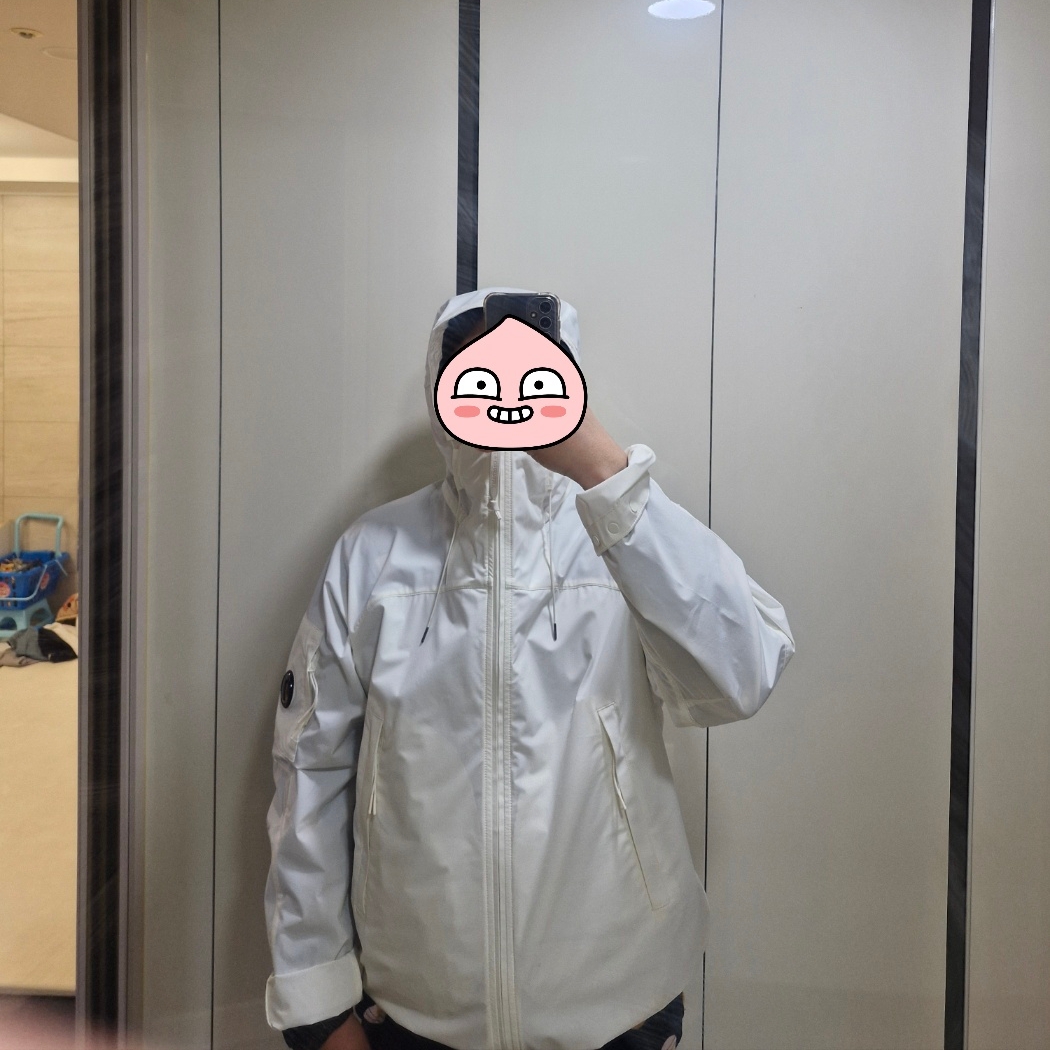 C.P. Company Pro-Tek Hooded Lens Jacket Gauze White - 26SS 착용 스타일