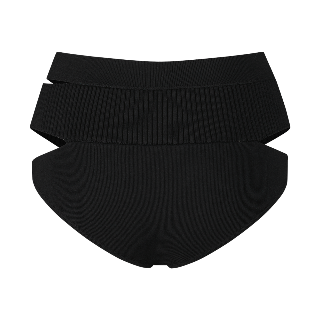 쥬키프 비스코스 슬릿 브리프 블랙(Juukiff Slitted Brief In Peppermint Viscose Black) - 2