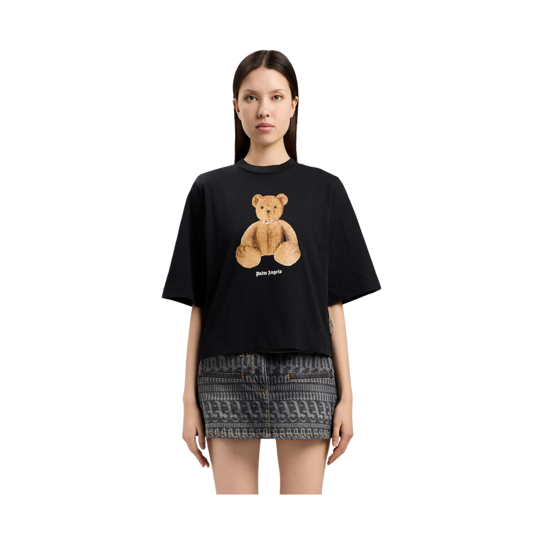 팜엔젤스 베어 박시 티셔츠 - 블랙 브라운(Palm Angels Bear Boxy Tee - Black Brown) - 3