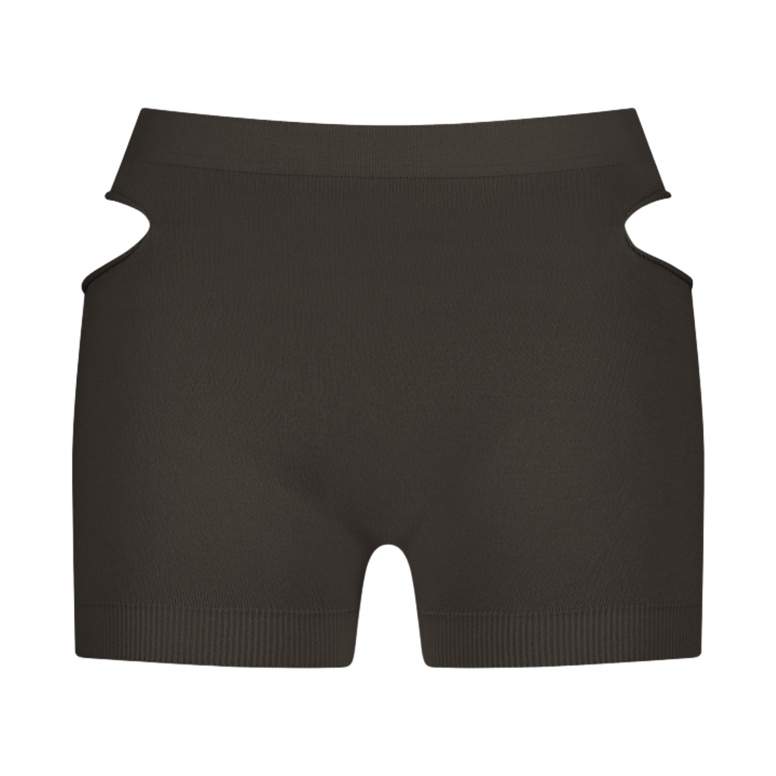 쥬키프 코튼믹스 사이드 슬릿 브리프 다크 브라운(Juukiff Side-Slit Seamless Brief In Mixed Cotton Dark Brown)