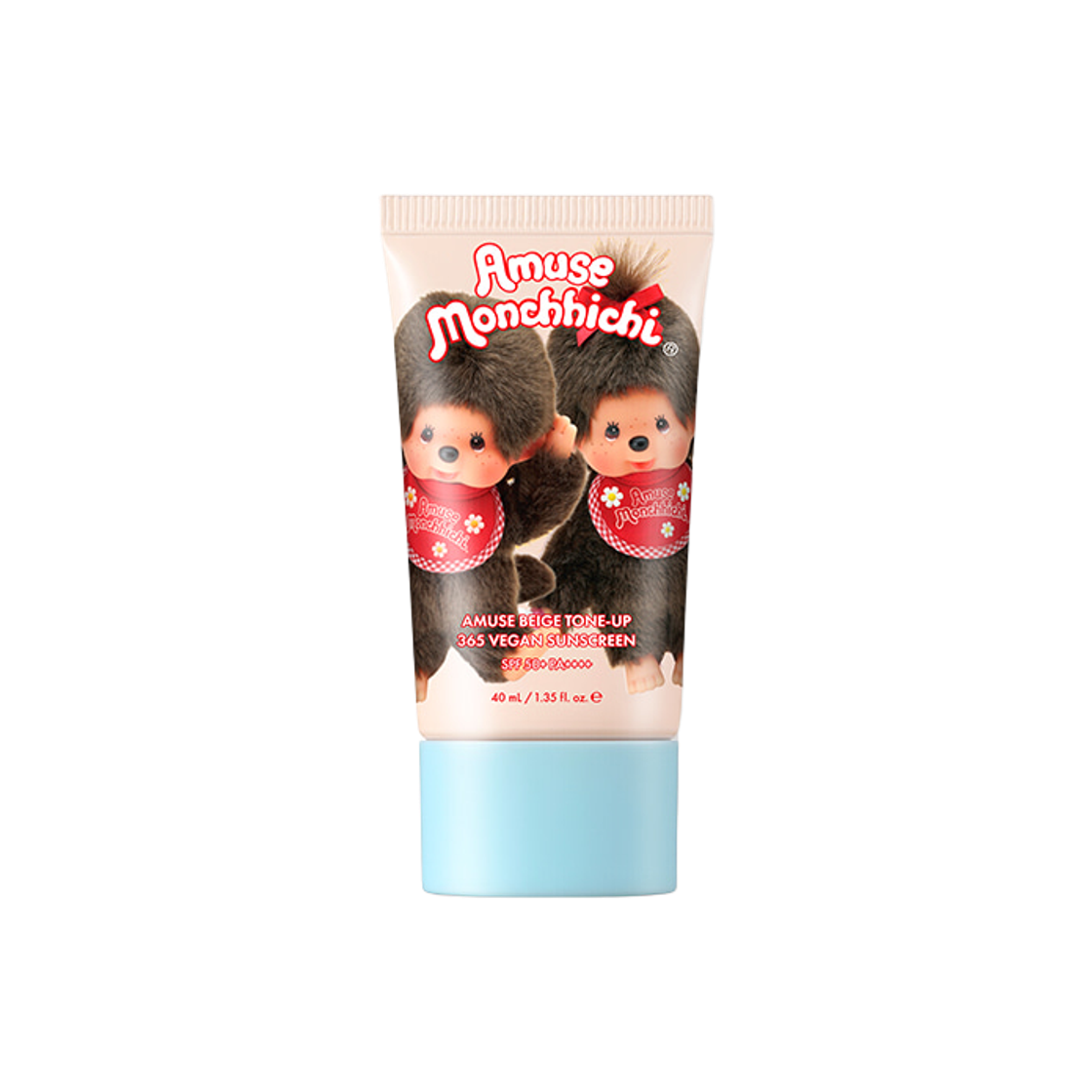 어뮤즈 x 몬치치 베이지 톤 업 365 비건 선크림(Amuse x Monchhichi Beige Tone-Up 365 Vegan Sunscreen)
