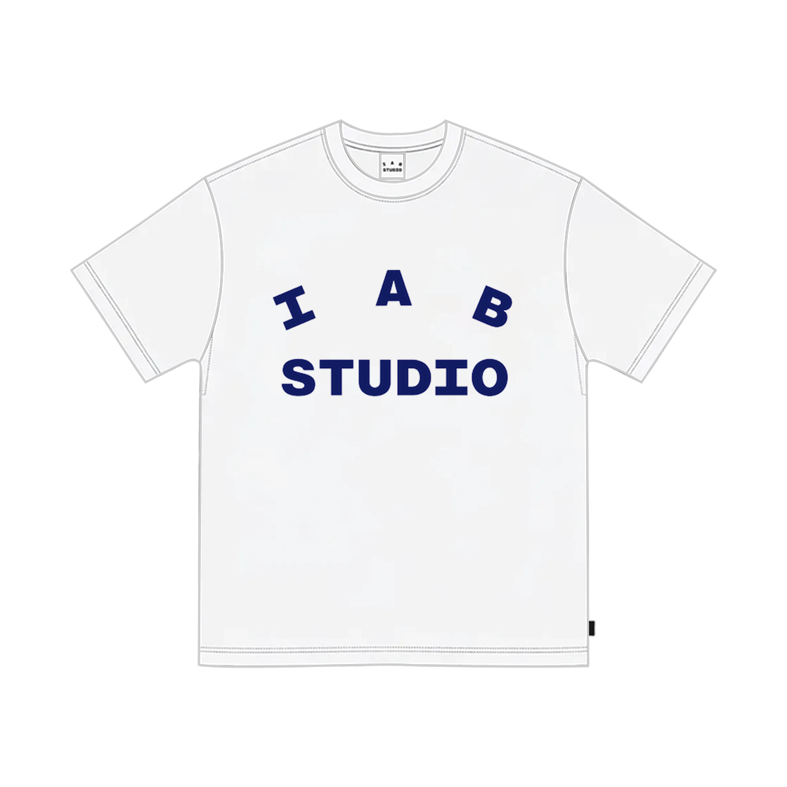 아이앱 스튜디오 조크 티셔츠 화이트 네이비 - 도산 스토어 한정(IAB Studio Joke T-Shirt White Navy - Dosan Store Exclusive) - 1