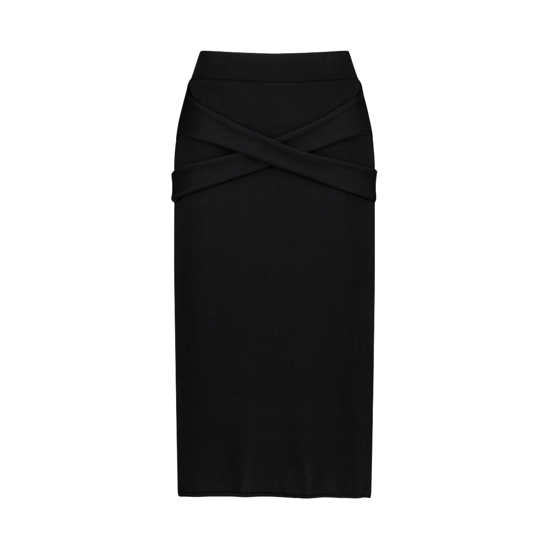 쥬키프 코튼 X-레이어드 스커트 블랙(Juukiff X-Layered Midi Skirt In Cotton Black)