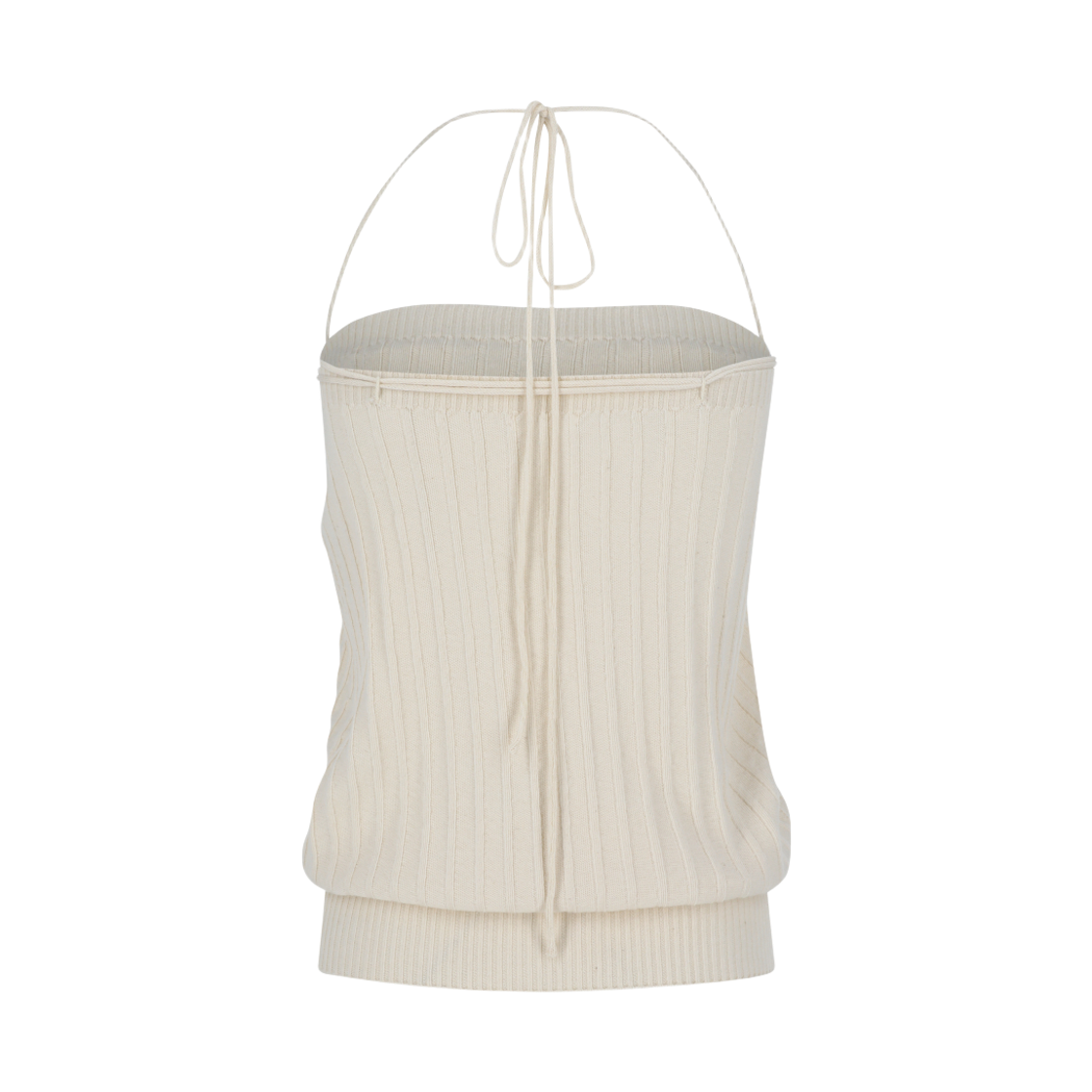 쥬키프 코튼믹스 스트링 홀터탑 아이보리(Juukiff String Halter Top In Protein Mixed Cotton Ivory) - 2