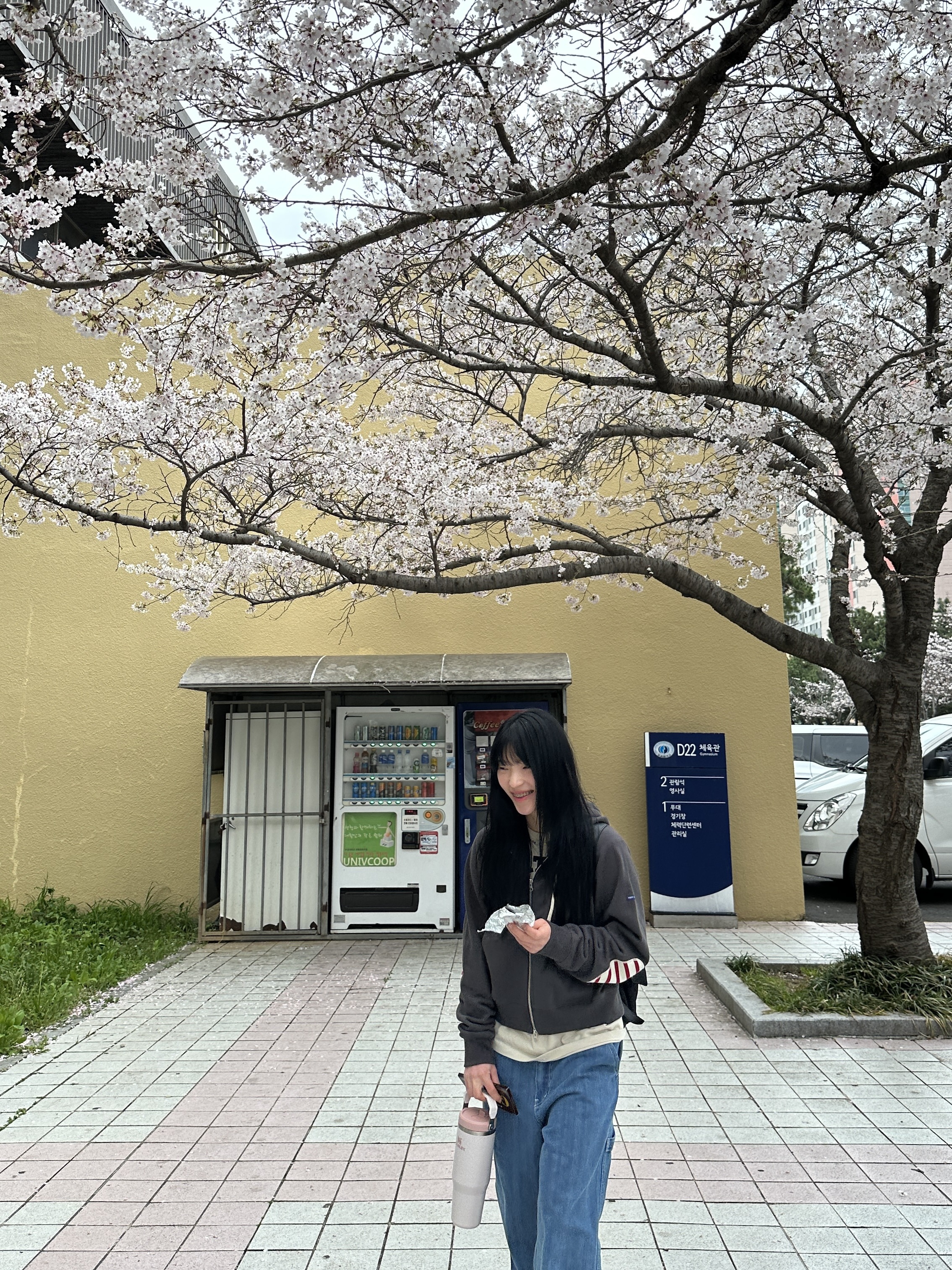Saint James Bon Bon Petit Hoodie Zip-Up CHC, vunque Hey Double Pocket Backpack M Black 착용 스타일 - 3