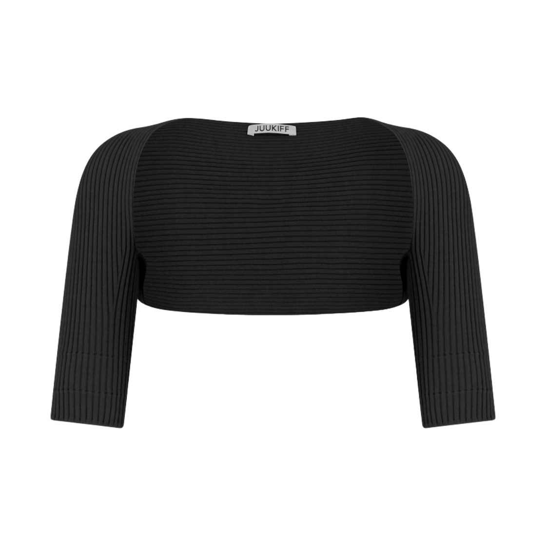 쥬키프 모달 코튼 반팔 가디건 블랙(Juukiff Half Sleeve Cardigan In Modal Cotton Black) - 1