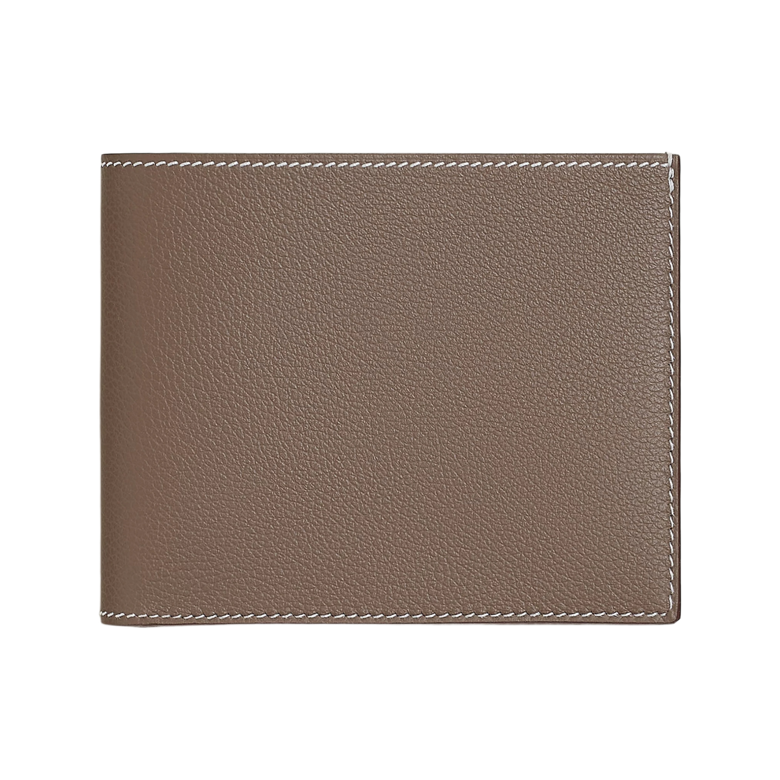 H087012CAAA Hermes Citizen Twill Compact Card Holder Evercolor & Etoupe Gris Platine Gris Pantin