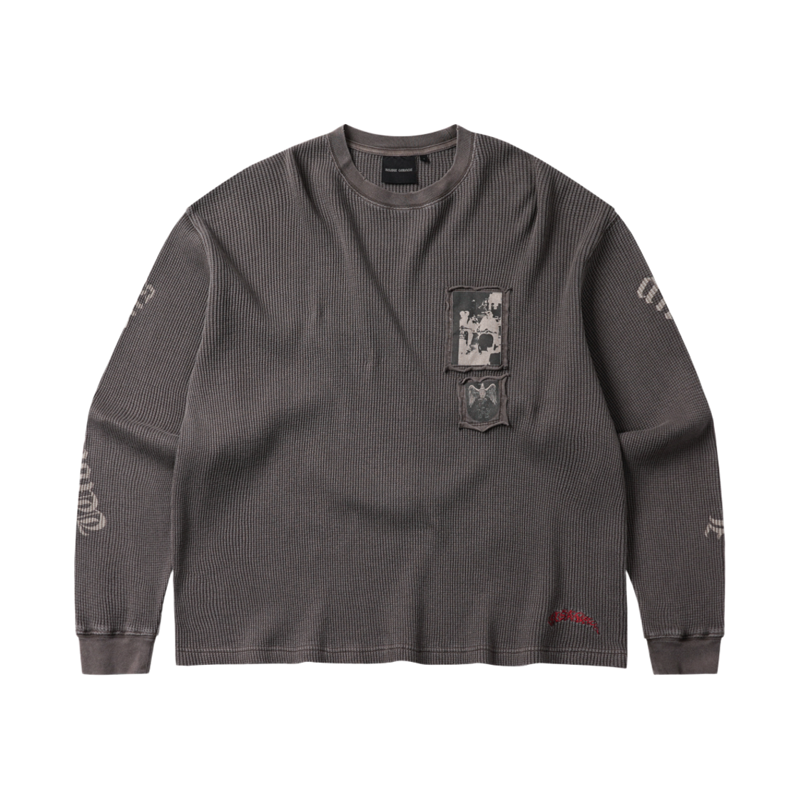 인세인개러지 그래픽 패치 와플 롱슬리브 - 브라운(INSANE GARAGE Graphic Patch Waffle Long Slv_Brown) - 1