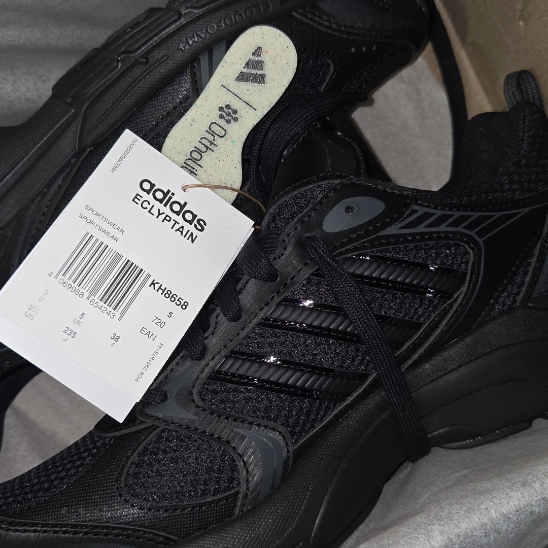 Adidas Eclyptain Core Black Silver Metallic 착용 스타일