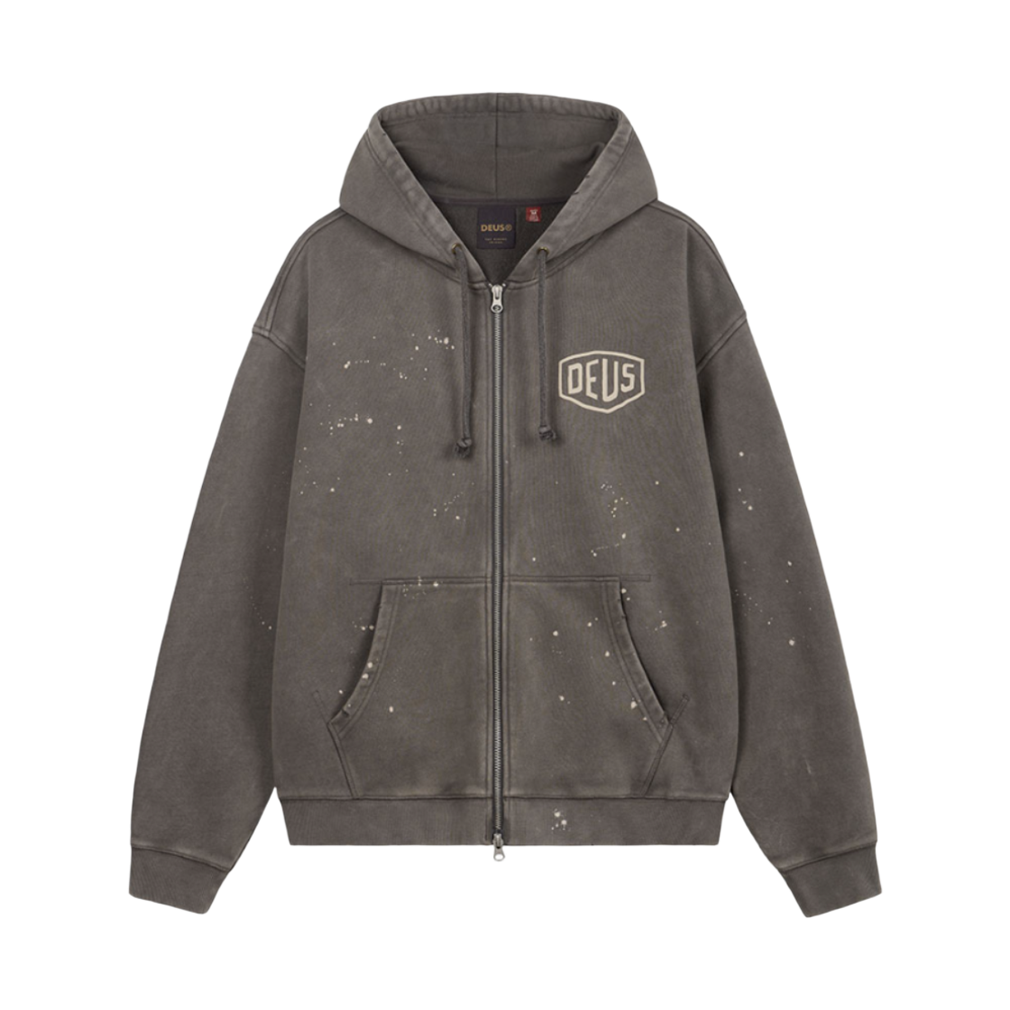 [6% 적립] 데우스 엑스 마키나 워크룸 컬리지 후디 집업 차콜([6% 적립] Deus Ex Machina Workroom College Hoodie Zipup Charcoal)