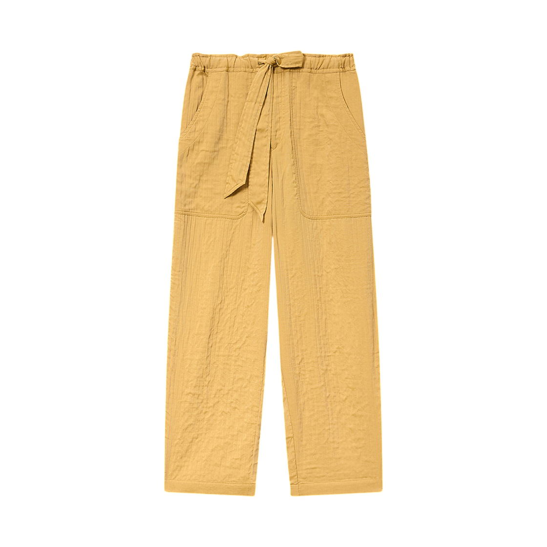 (W) 이자벨 마랑 빌나 플로잉 라이트웨이트 텍스쳐드 코튼 팬츠 사프론 - 26SS((W) Isabel Marant Bilna Flowing Lightweight Textured Cotton Pants Saffron - 26SS)