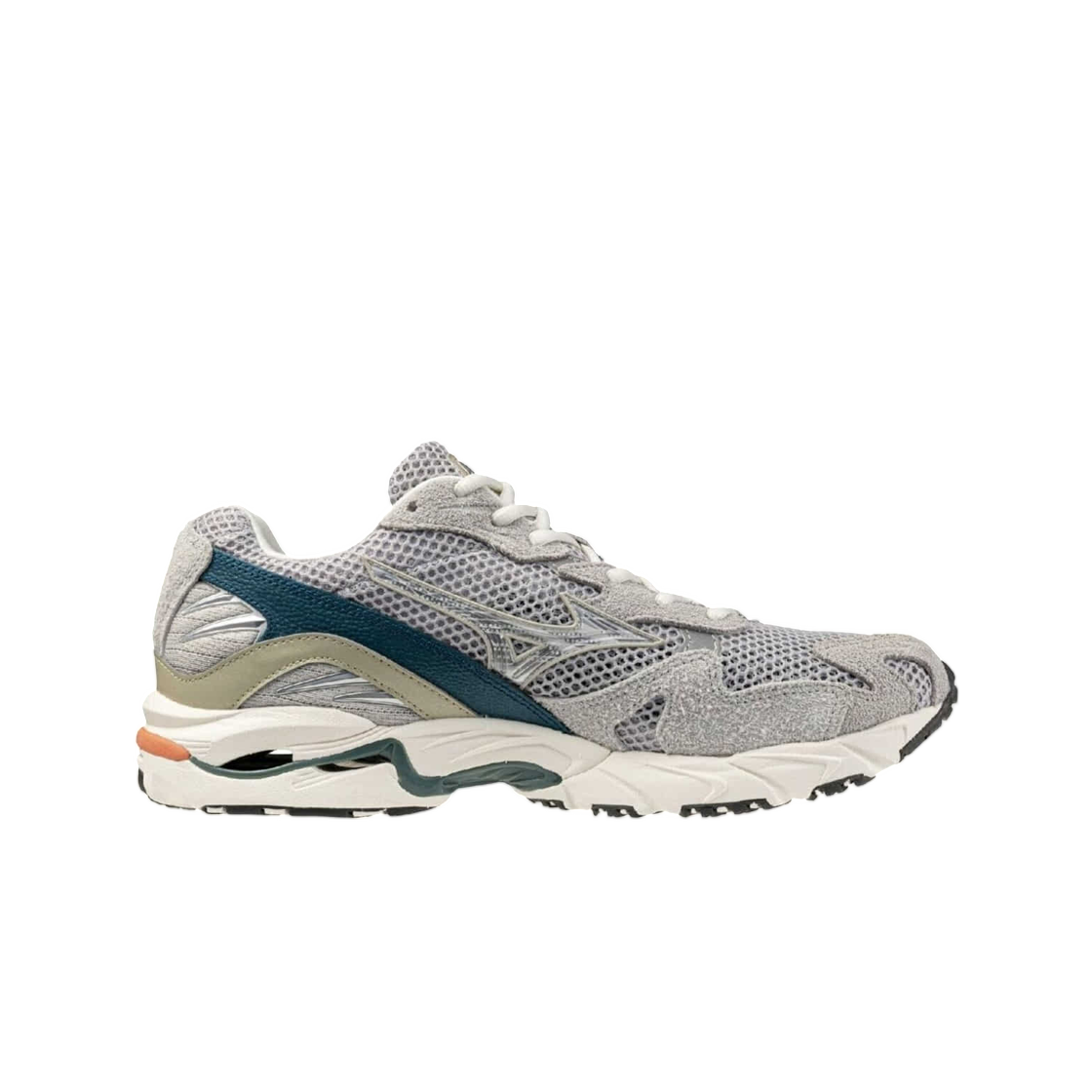 D1GA261102 Mizuno Wave Rider 10 Light Grey Light Grey Navy