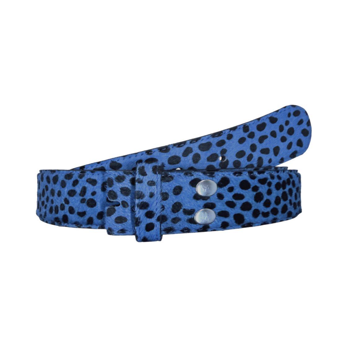 언더마이카 카프 헤어 모듈 벨트 스트랩 블루 치타(Undermycar Calf Hair Module Belt Strap Blue Cheetah)