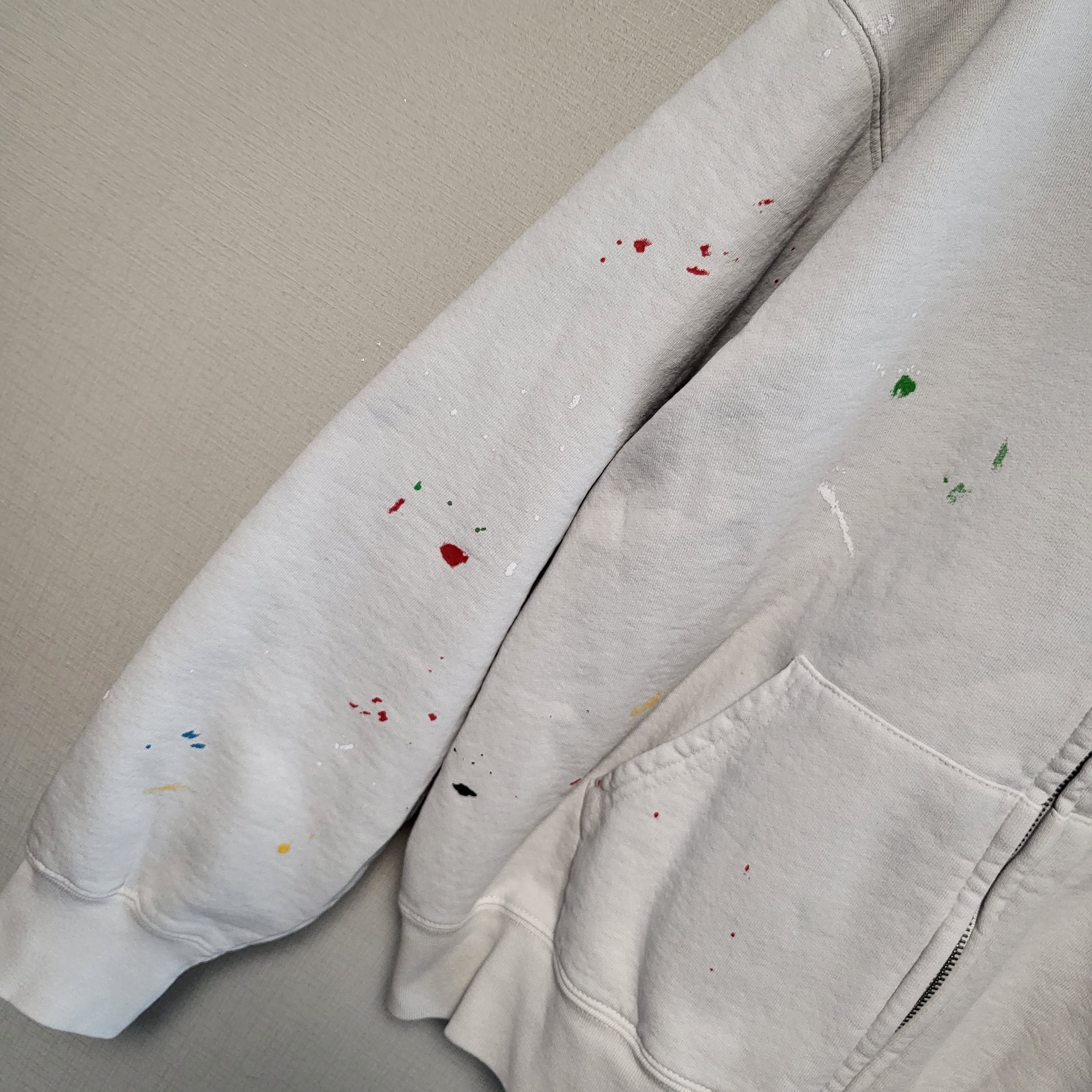 Supreme x MM6 Maison Margiela Box Logo Zip Up Hooded Sweatshirt White - 26SS 착용 스타일 - 3