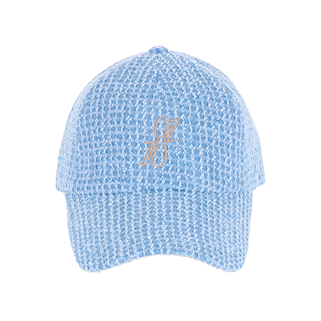 지오송지오 컬렉션 시그니처 부클 데님 볼캡 라이트 블루 BI2CP206LB(ZIOSONGZIO COLLECTION Signature Boucle Denim Ball Cap Light Blue) - 1