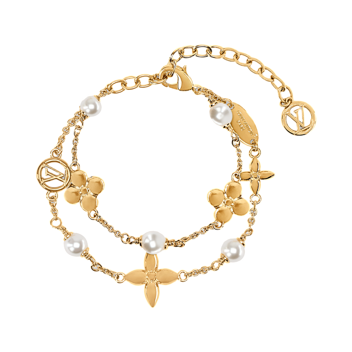 - (W) Louis Vuitton Pearl Constellation Bracelet Gold