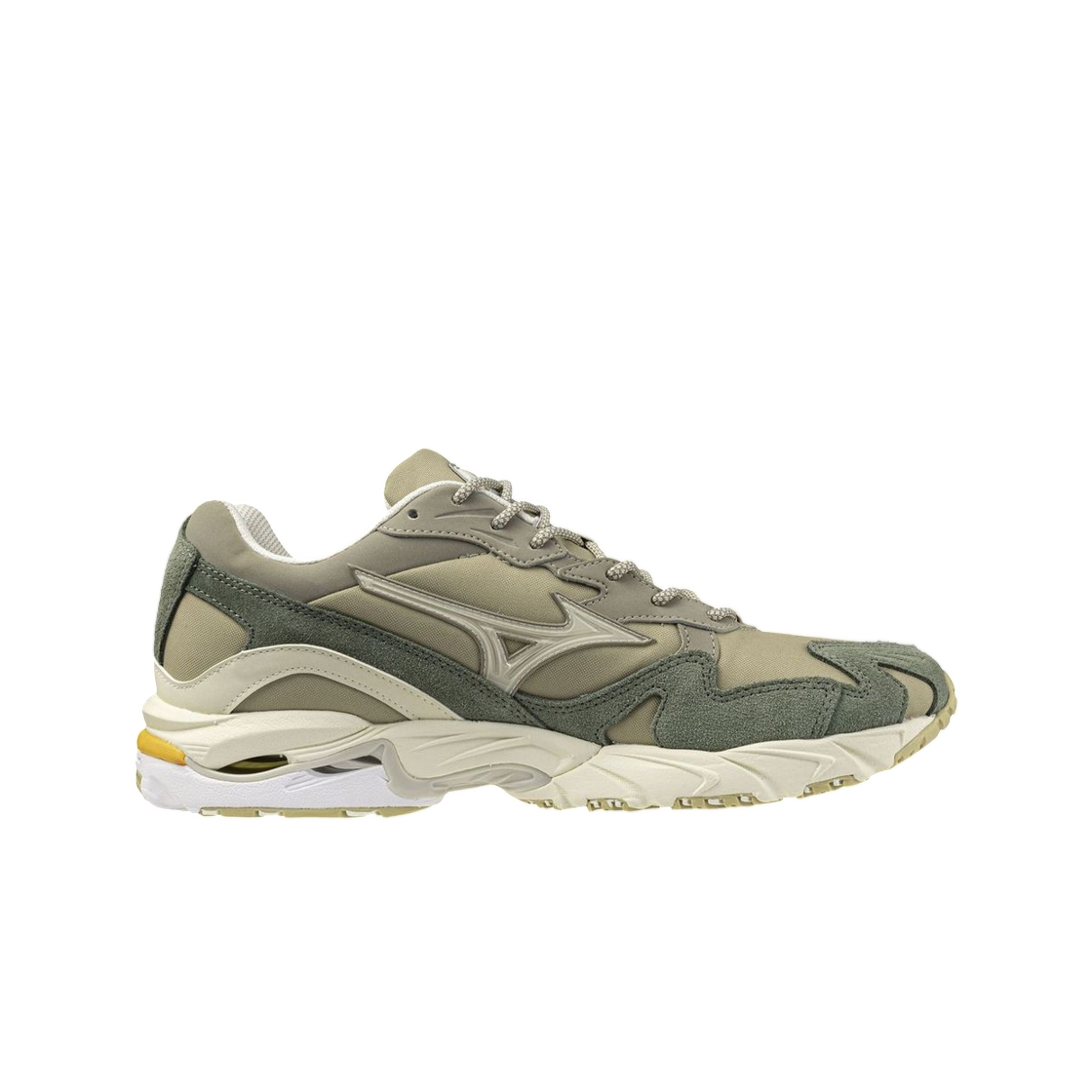 D1GA251204 Mizuno Wave Rider 10 Cordura Vintage Khaki Pristine Agave Green