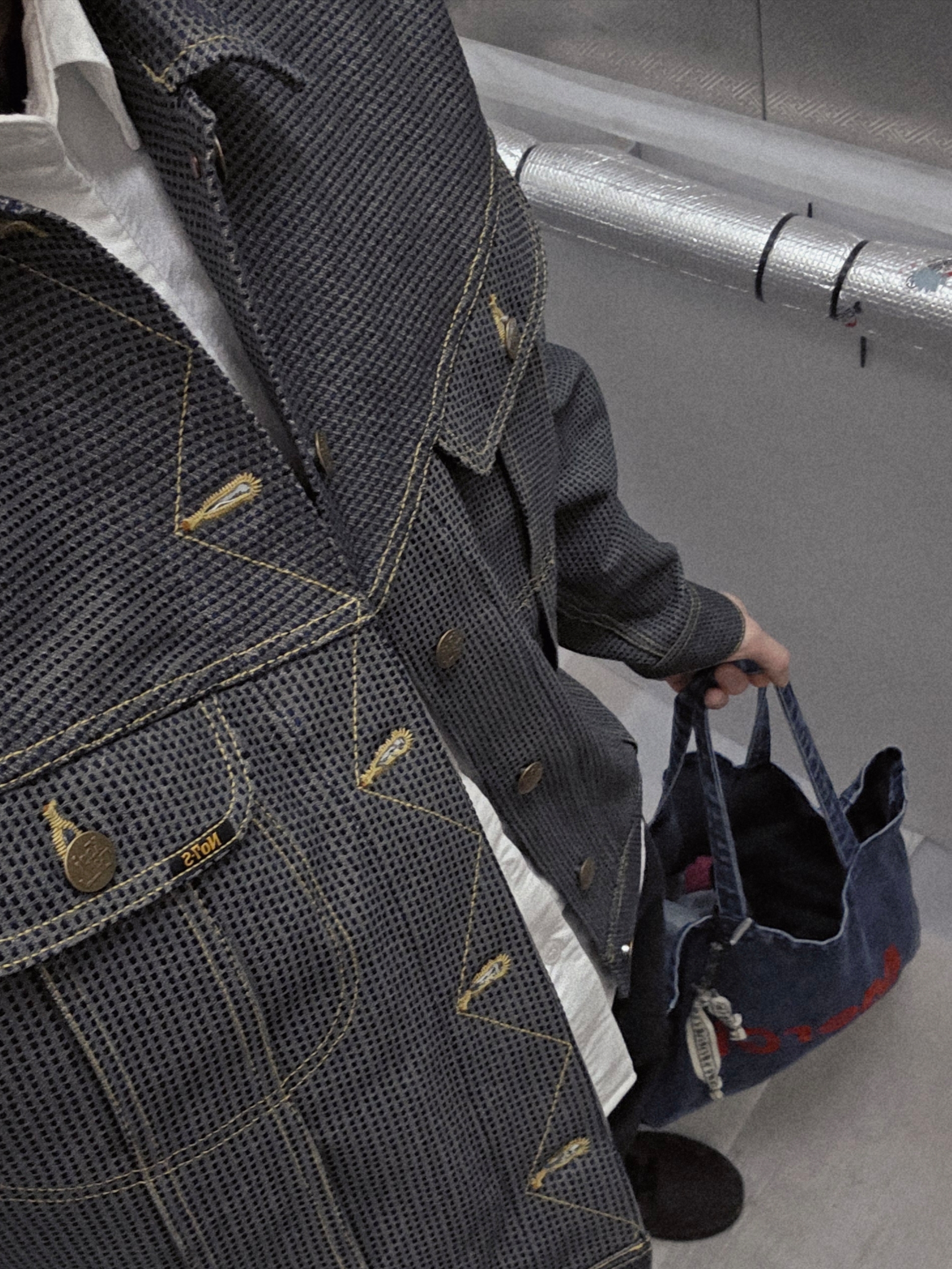 Kapital Century Denim Westerner long Jacket No. 7+S Gray 착용 스타일 - 1