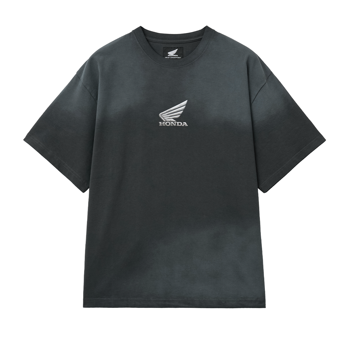 HGM1SS319BCH Honda Winglogo Spray Dying Short Sleeve Charcoal