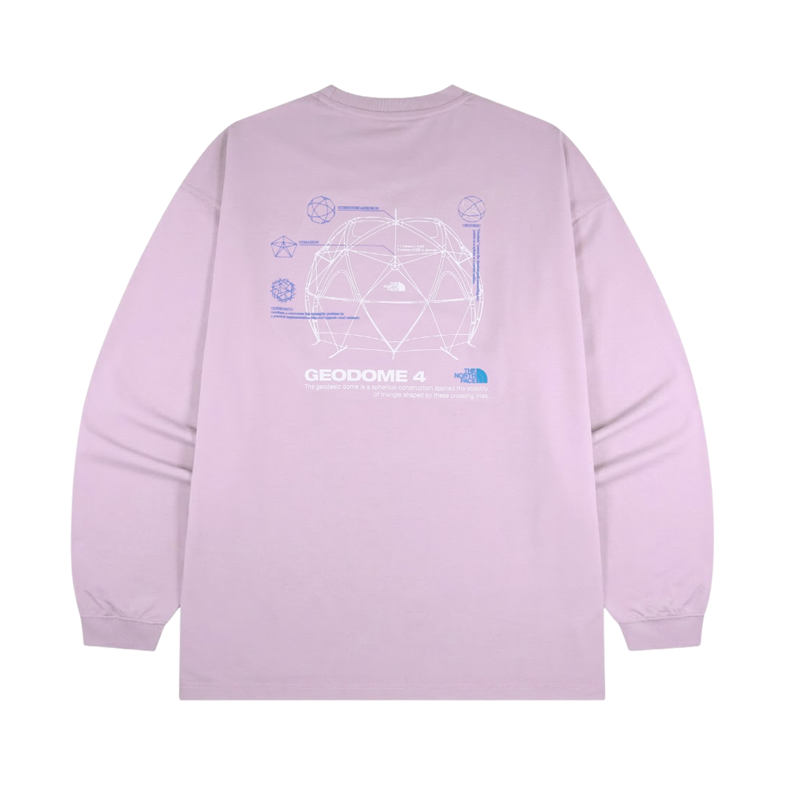 NT7TS01M The North Face White Label Geodome L/S R/T-Shirt Pale Pink - 26SS