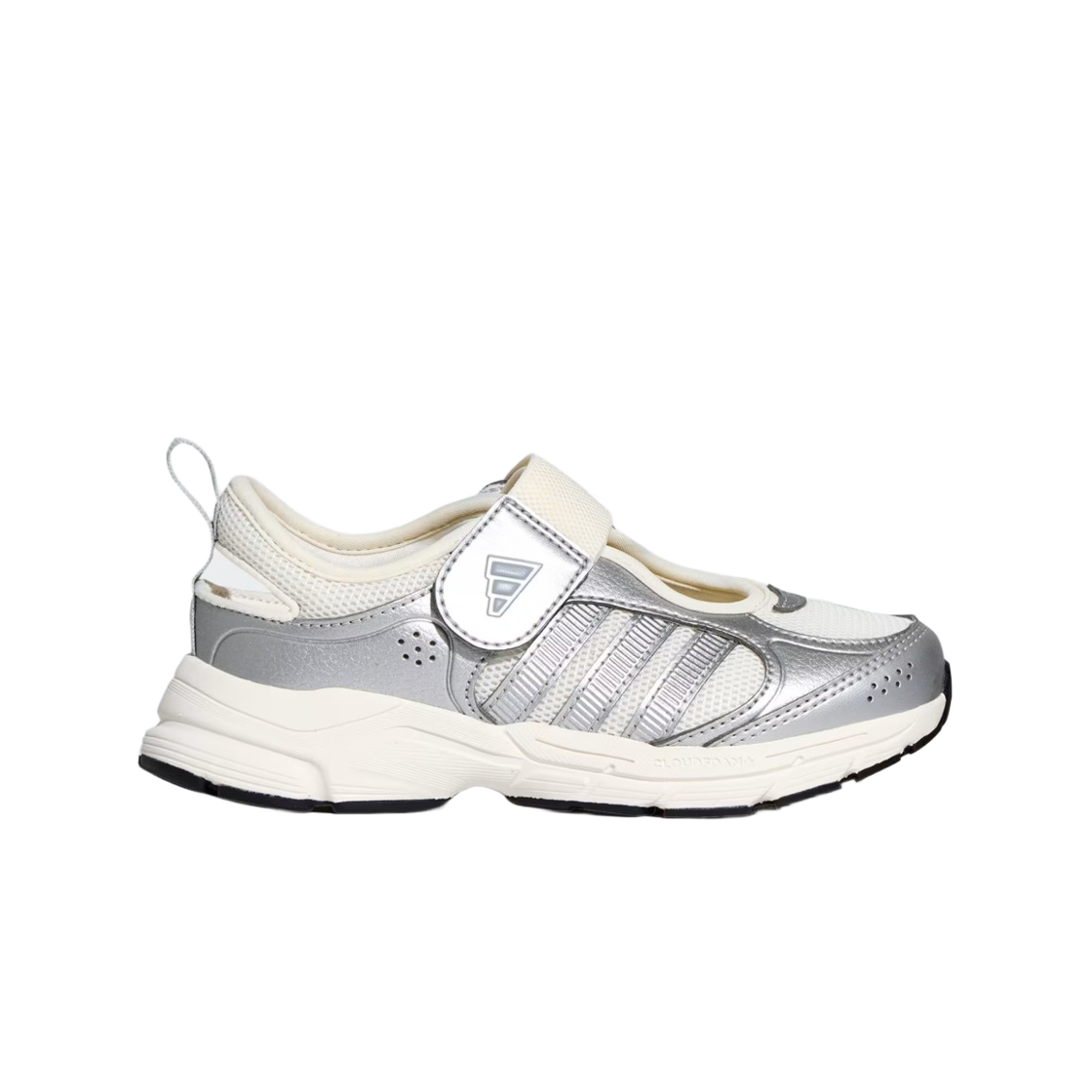 KH5973 (Kids) Adidas Spiritain Mary Jane Core White Silver Metallic