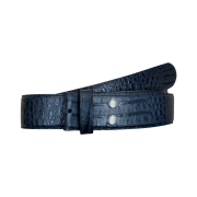 Undermycar Croc-Embossed Leather Module Belt Strap Blue Croc