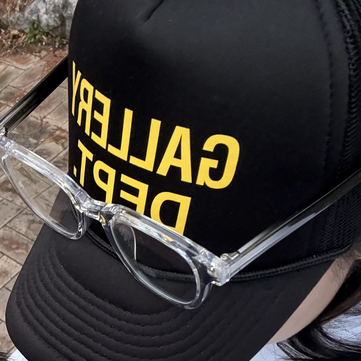 Gallery Dept. GD Trucker Cap Black 착용 스타일