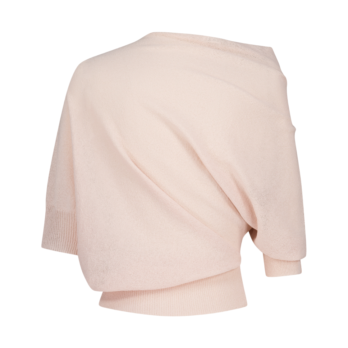 쥬키프 코튼믹스 드레이프 와이드넥 탑 라이트 핑크(Juukiff Draped Wide-Neck Top In Mixed Cotton Light Pink) - 2