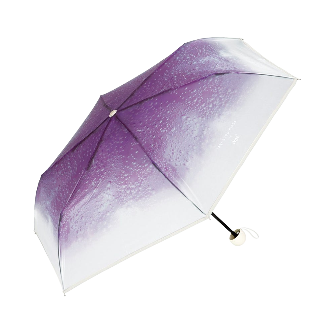 WPC x 타비 스루 킷사 크림 소다 폴딩 파라솔 퍼플(WPC x Tabi Suru Kissa Cream Soda Folding Parasol Purple) - 2