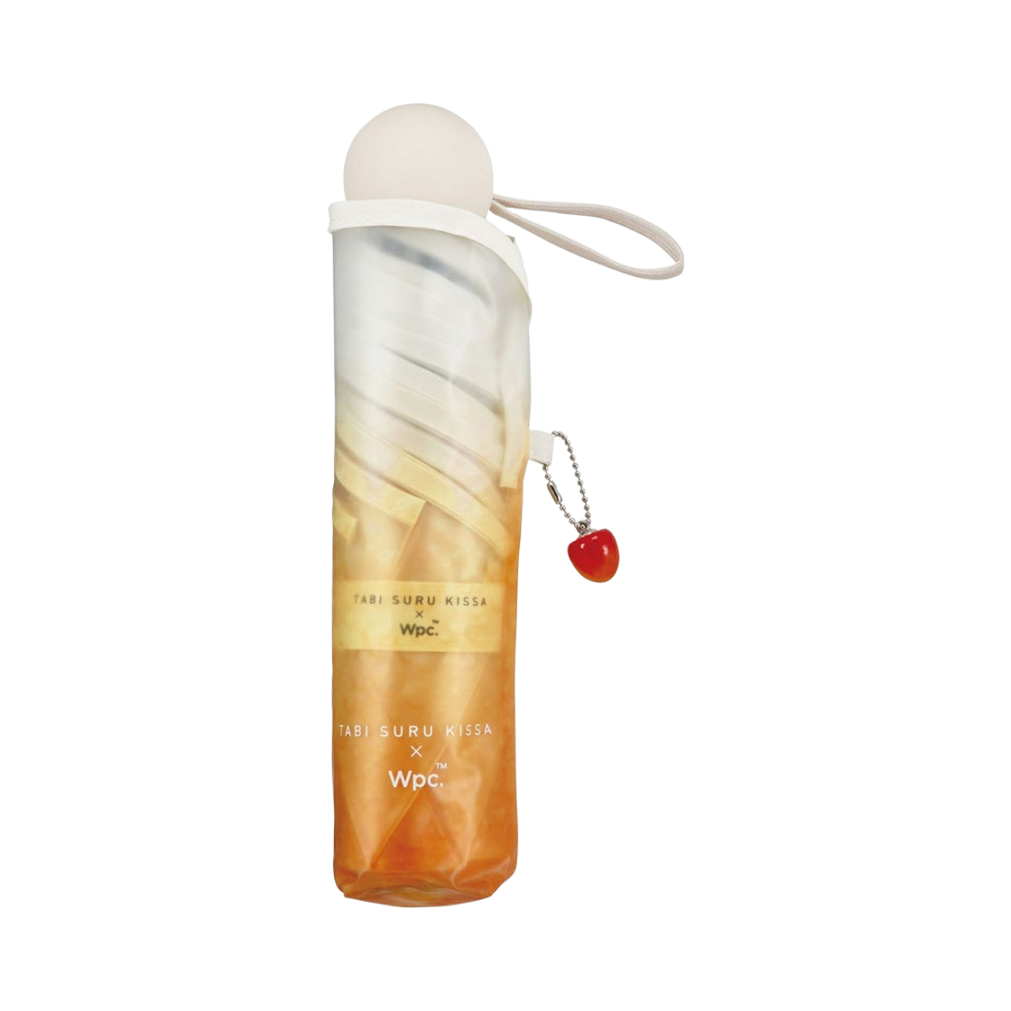 WPC x 타비 스루 킷사 크림 소다 폴딩 파라솔 오렌지(WPC x Tabi Suru Kissa Cream Soda Folding Parasol Orange)