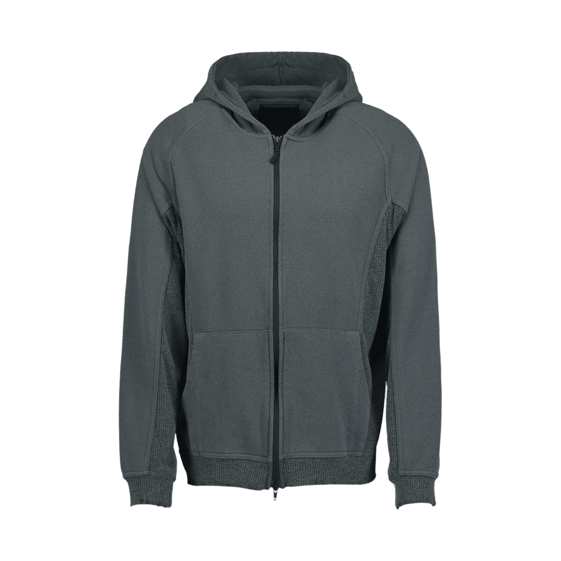 언더마이카 페이디드 테리 후드 집업 모스 그레이