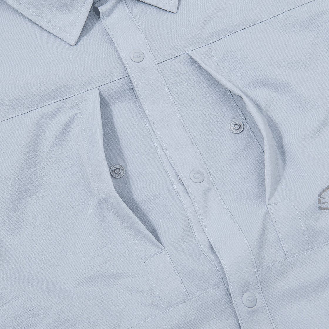 제로그램 에어프레쉬 포켓 반팔 셔츠 라이트 그레이(ZEROGRAM Airfresh Pocket Half Shirts Light Gray) - 3