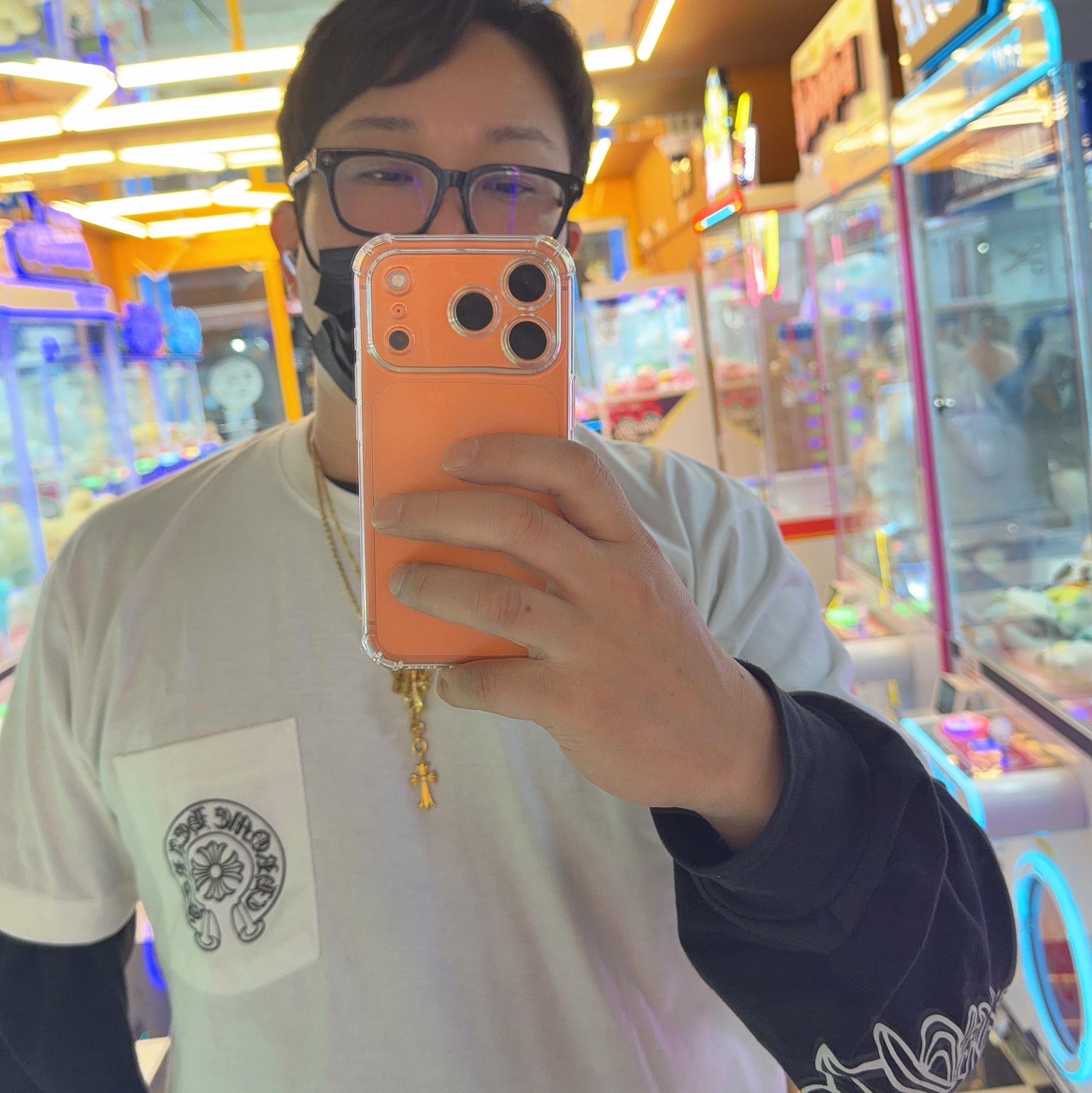 Chrome Hearts Horseshoe Logo Pocket T-Shirt White 착용 스타일 - 2